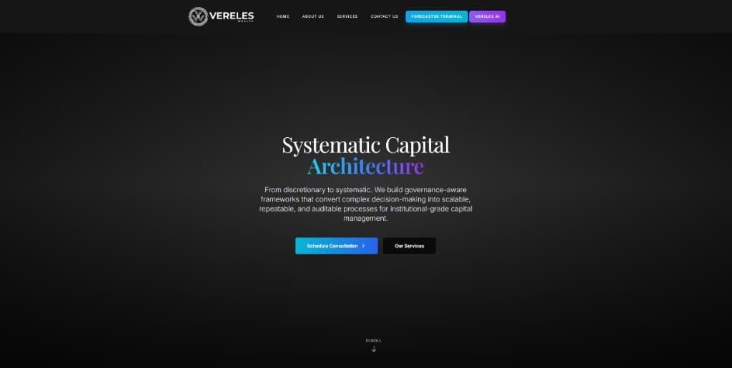 Vereles Wealth product screen