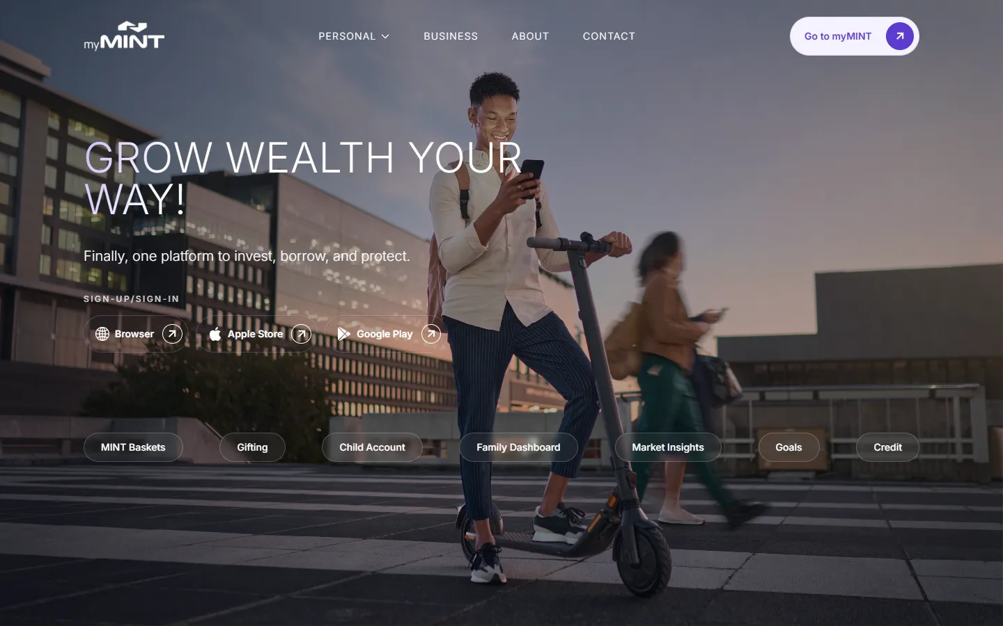 Mint Platforms product screen