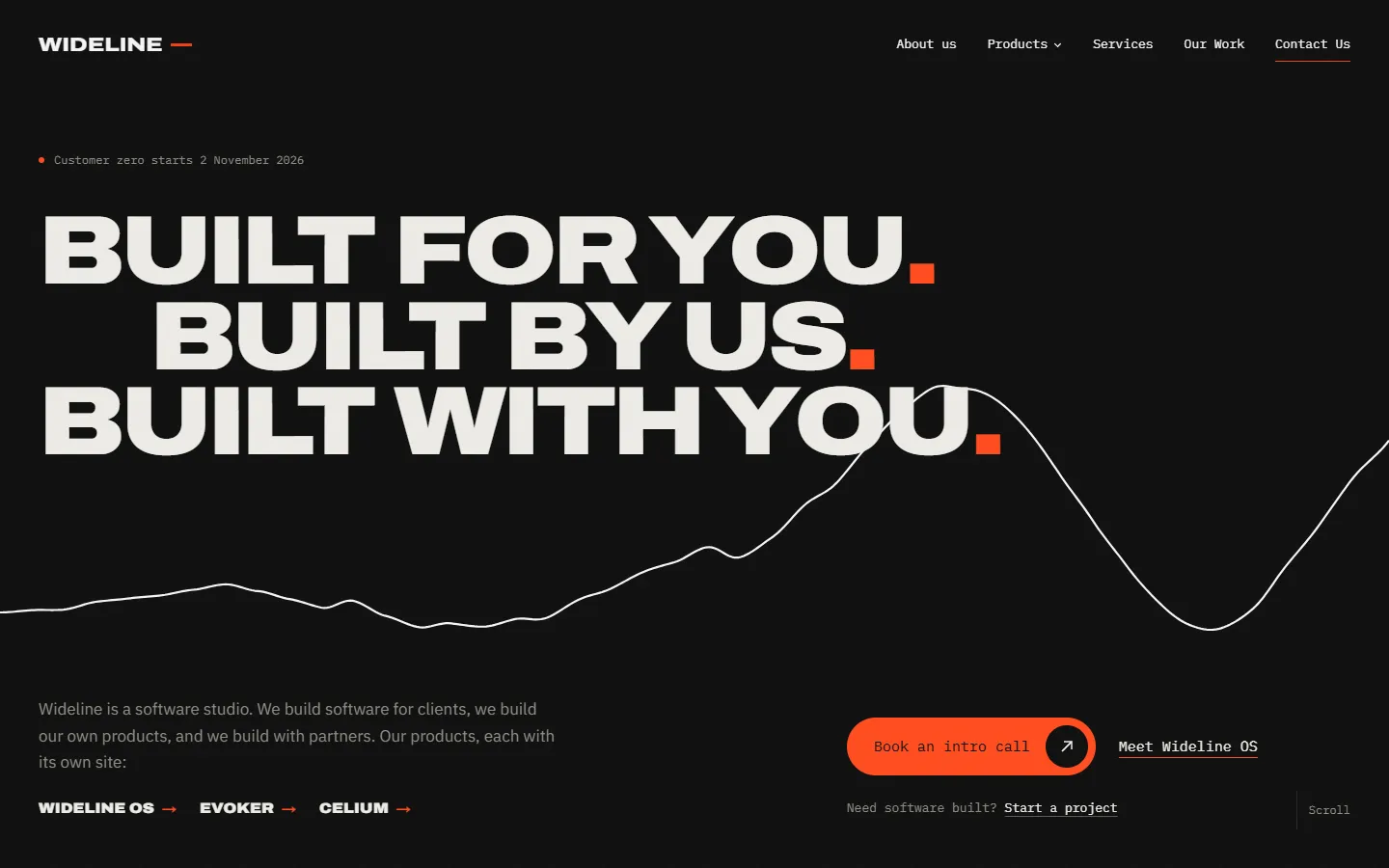Wideline product screen